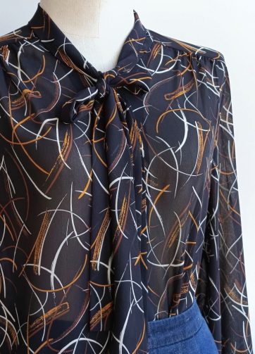 Camisa VINTAGE trazos dorados TALLA 42-44