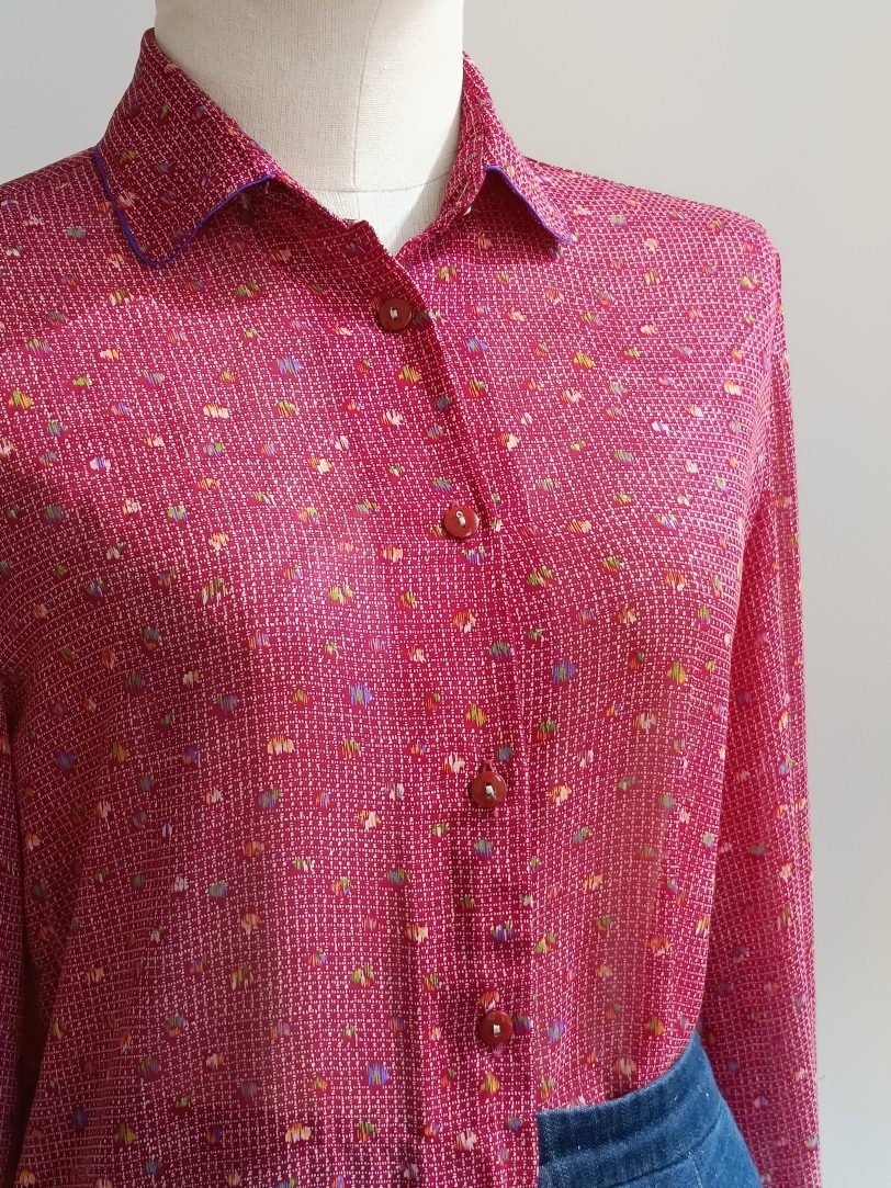 Camisa VINTAGE ribete cuello TALLA 34