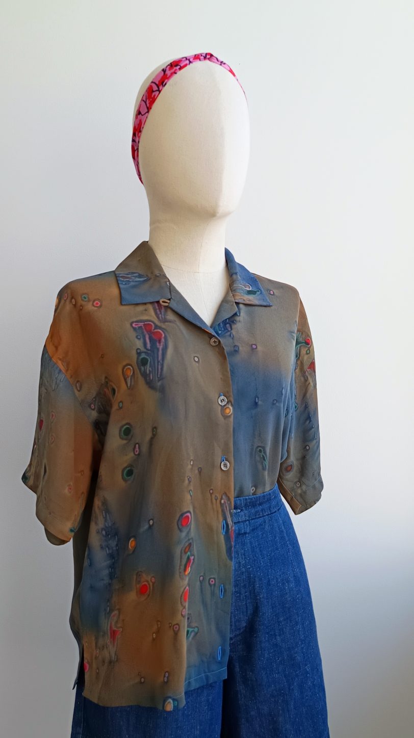 Camisa VINTAGE óleo TALLA 40-42 - Imagen 2