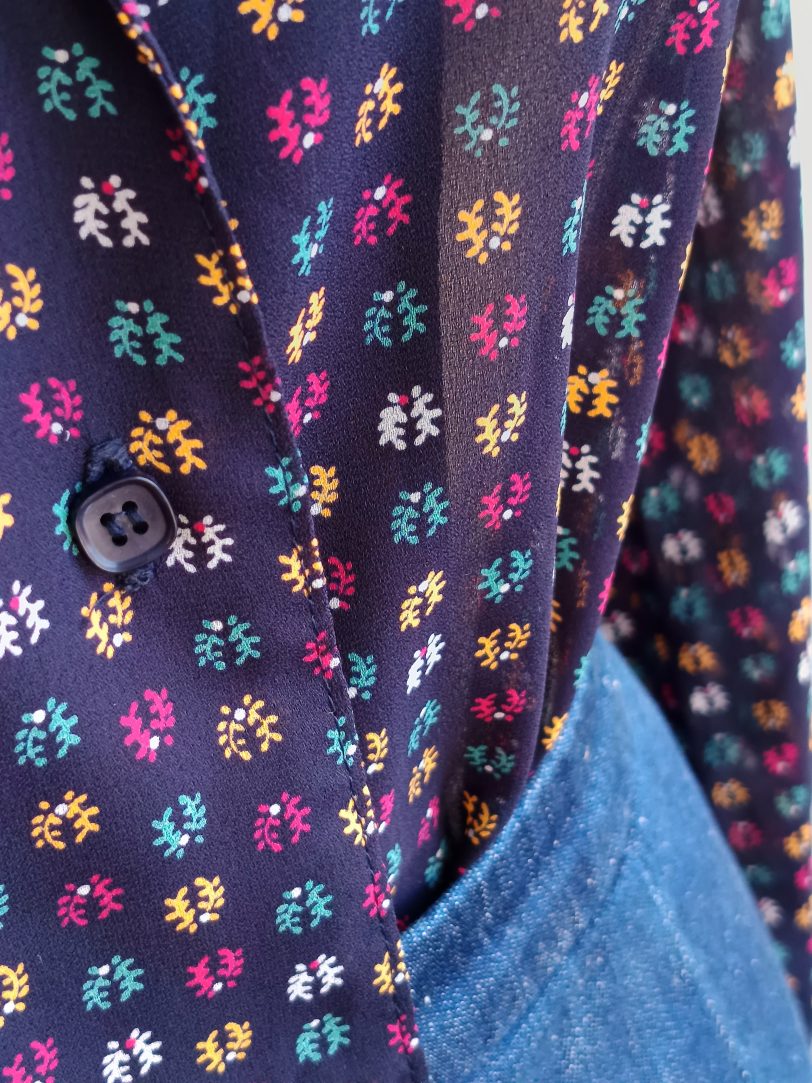 Camisa VINTAGE espigas colores TALLA 36 - Imagen 3