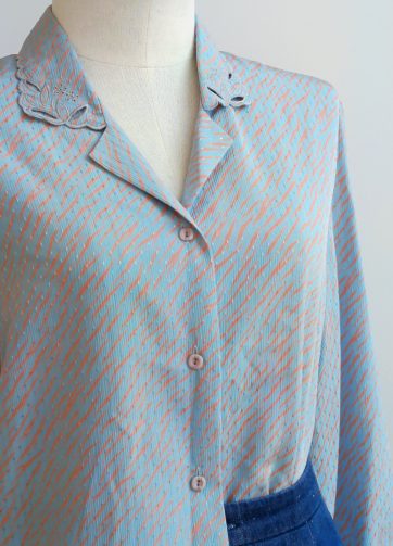 Camisa VINTAGE cuello bordado TALLA 38-40