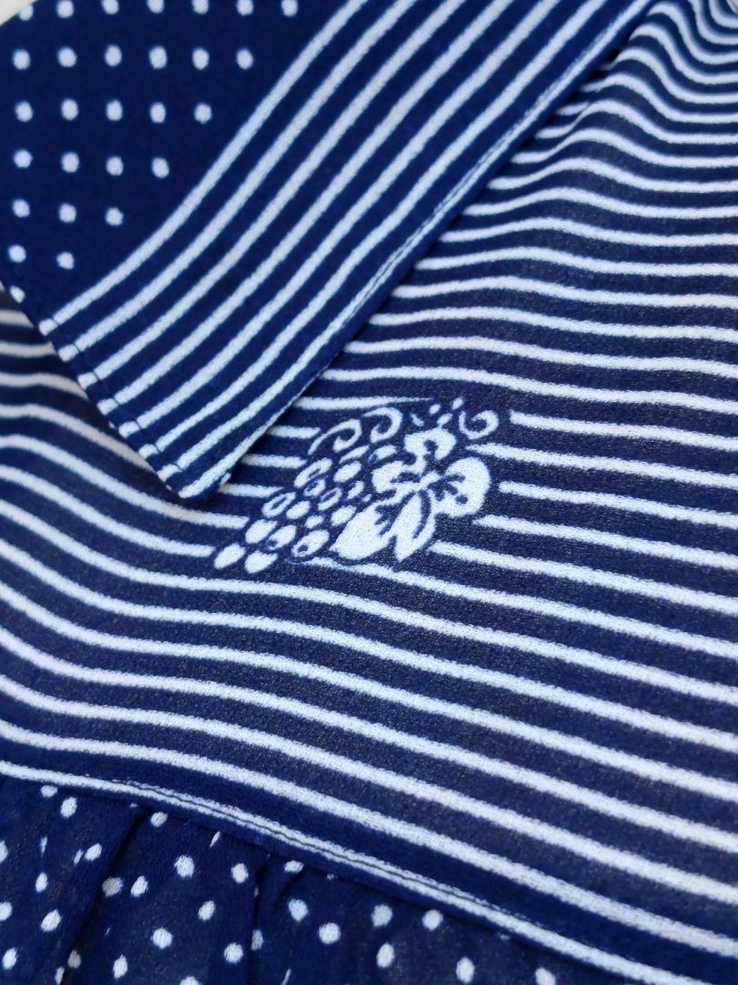 Camisa VINTAGE lunarcitos uva TALLA 34 - Imagen 3