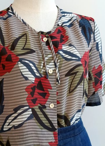 Camisa VINTAGE rayitas TALLA 38-40