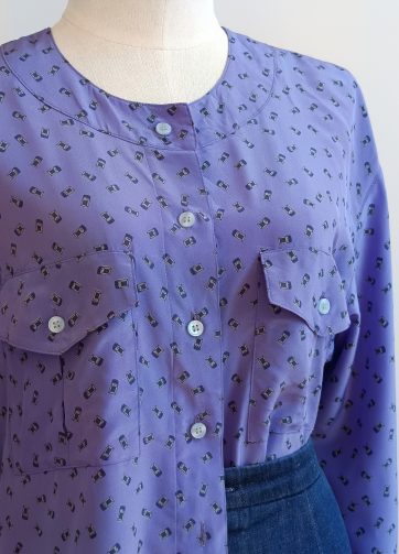 Camisa VINTAGE morada TALLA 36-38