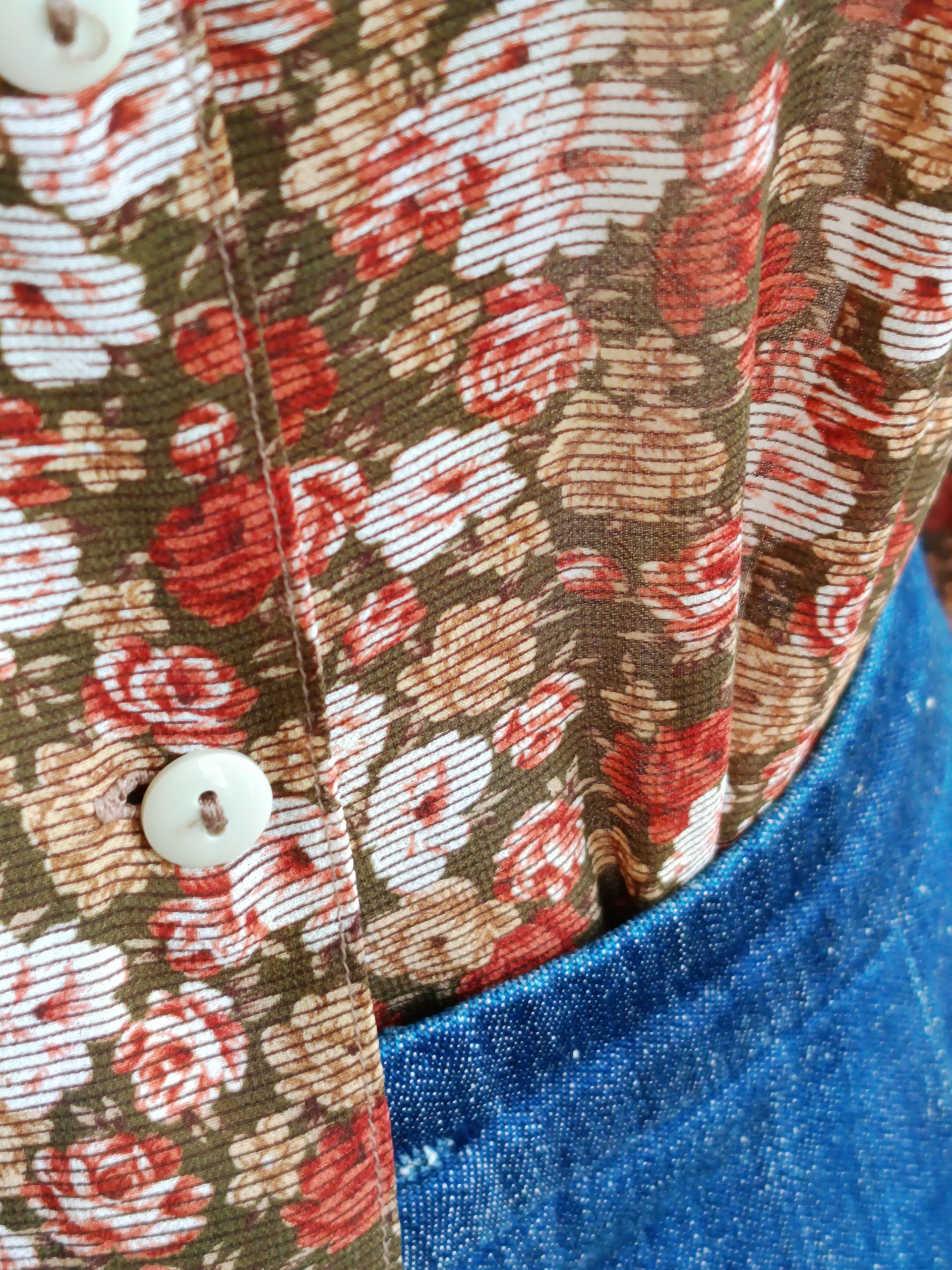 Camisa VINTAGE rosas TALLA 38-40 - Imagen 3