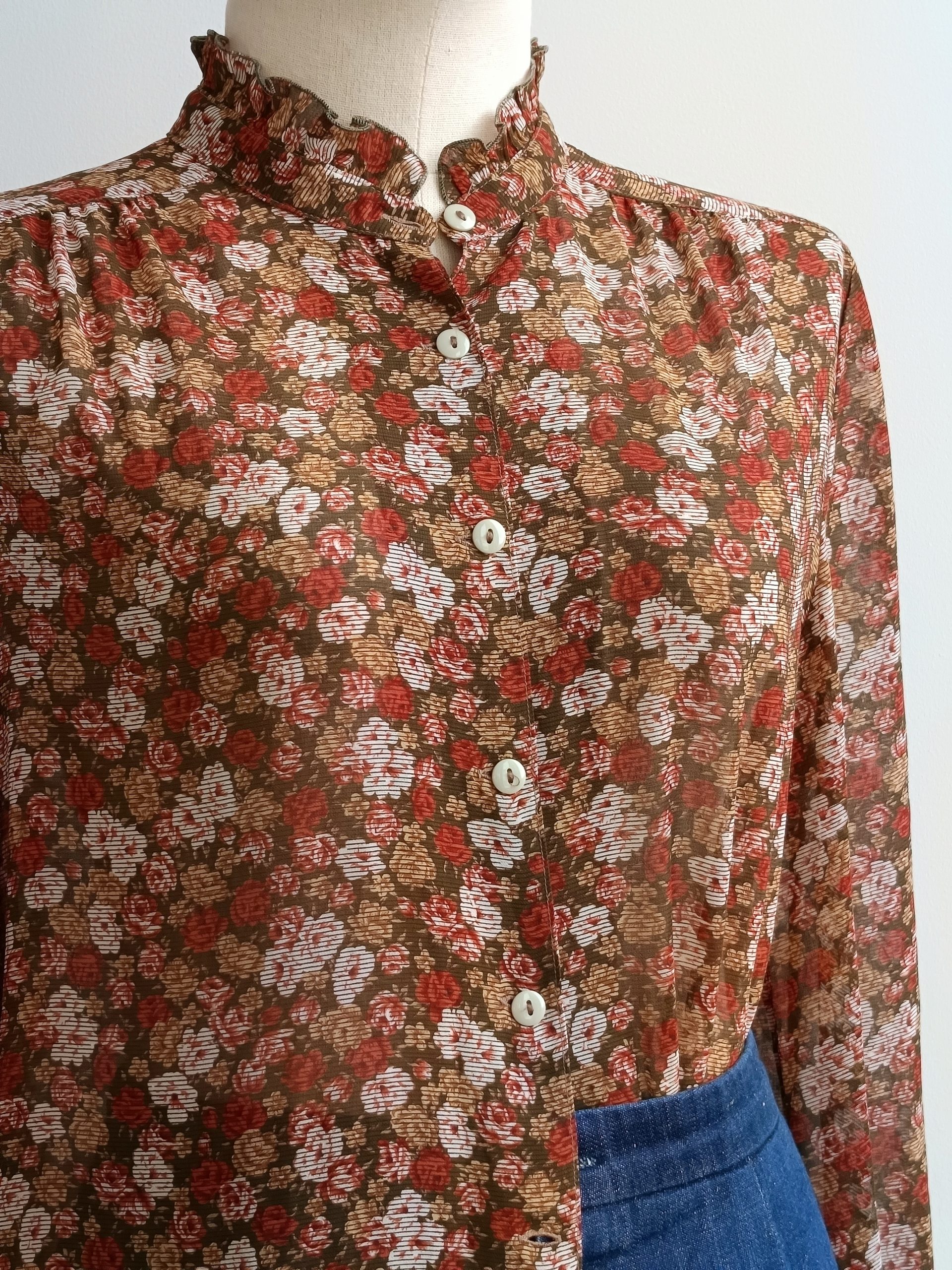 Camisa VINTAGE rosas TALLA 38-40
