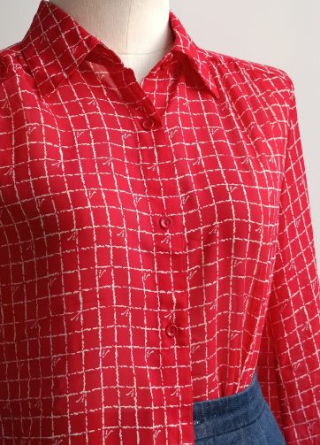 Camisa VINTAGE roja cuadros TALLA 36