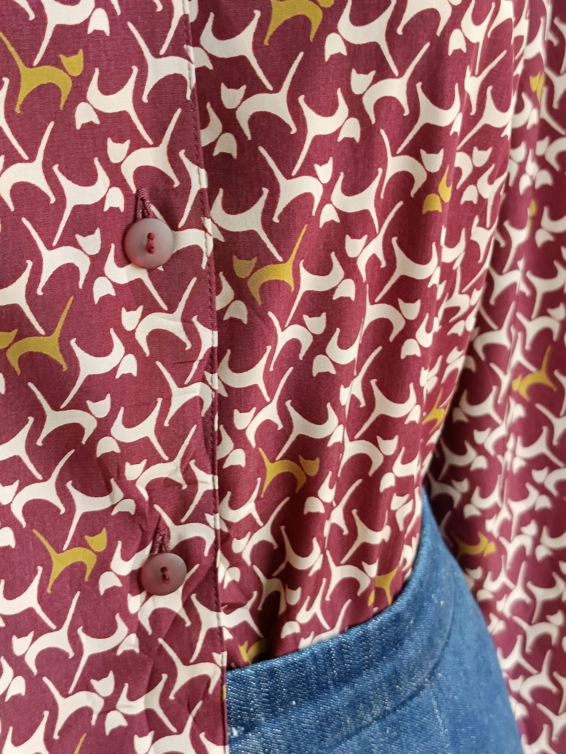 Camisa VINTAGE gatos TALLA 40-42 - Imagen 3