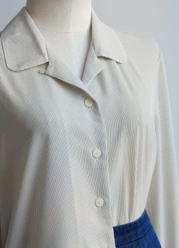 Camisa VINTAGE rayitas cenefa TALLA 38-42