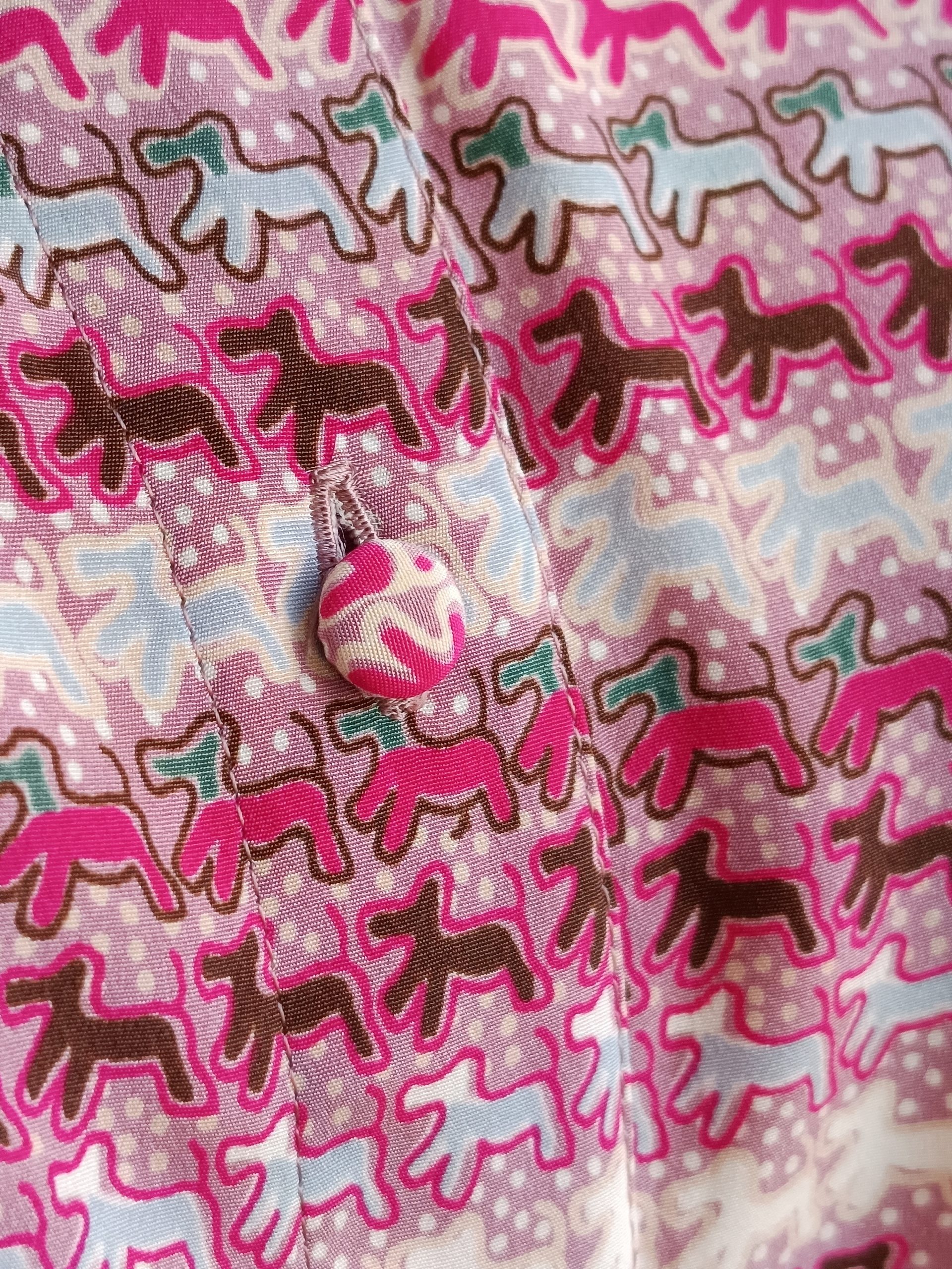 Camisa VINTAGE rosa perritos TALLA 36-40 - Imagen 3