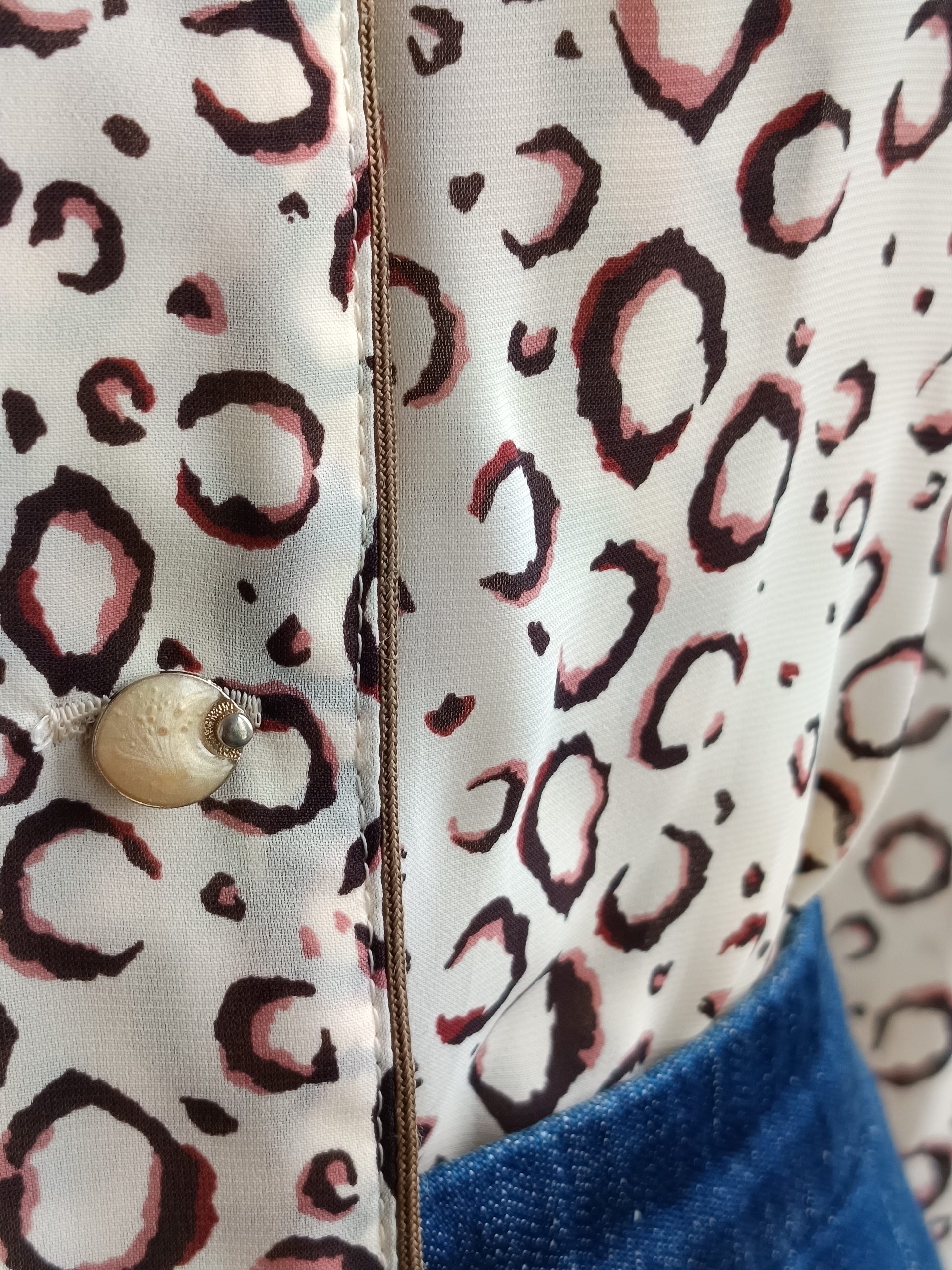 Camisa VINTAGE leopardo TALLA 36 - Imagen 4