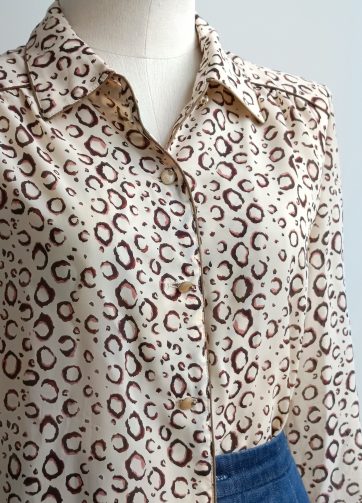 Camisa VINTAGE leopardo TALLA 36