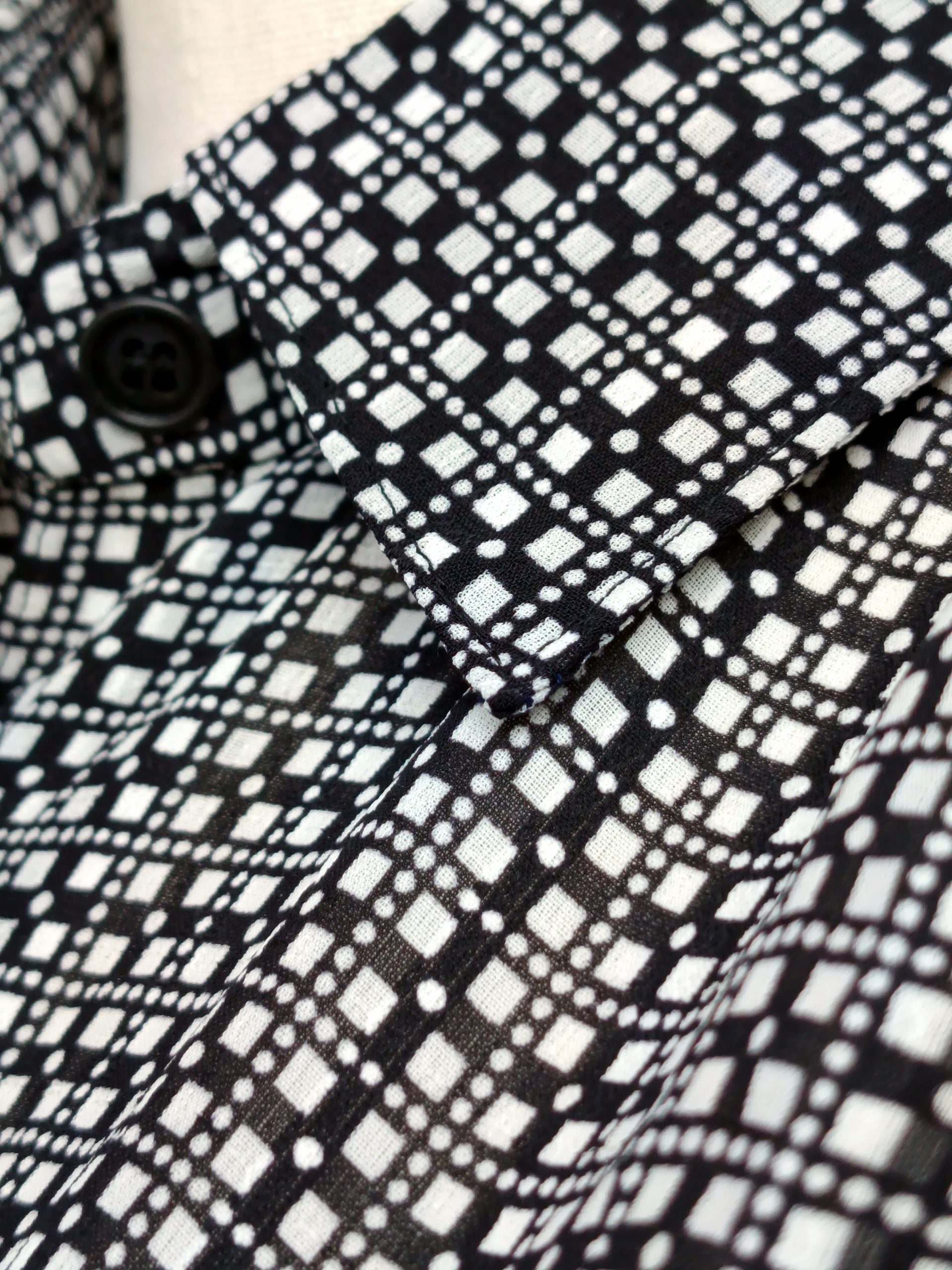 Camisa VINTAGE cuadritos blancos TALLA 34 - Imagen 3