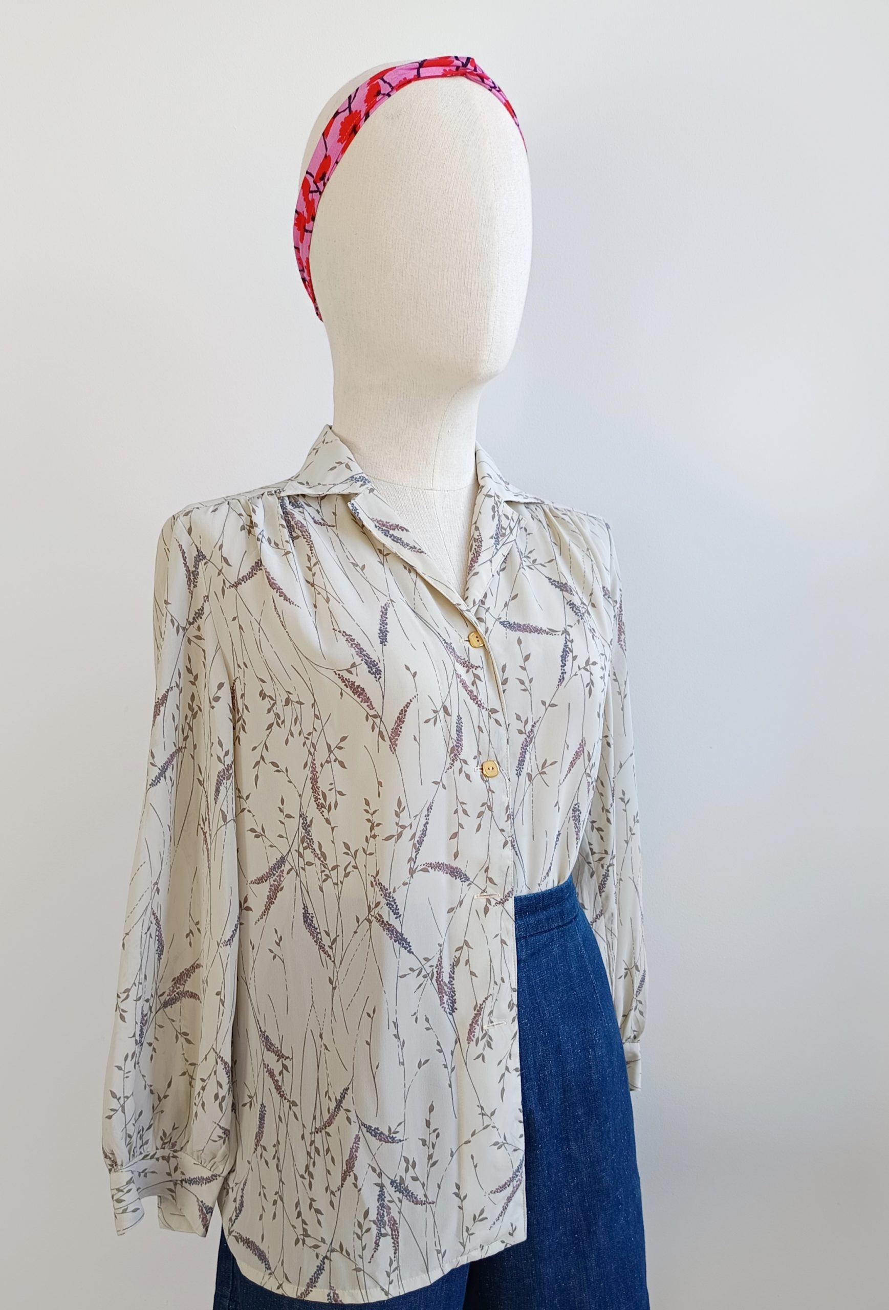 Camisa VINTAGE lavanda TALLA 36-38 - Imagen 2