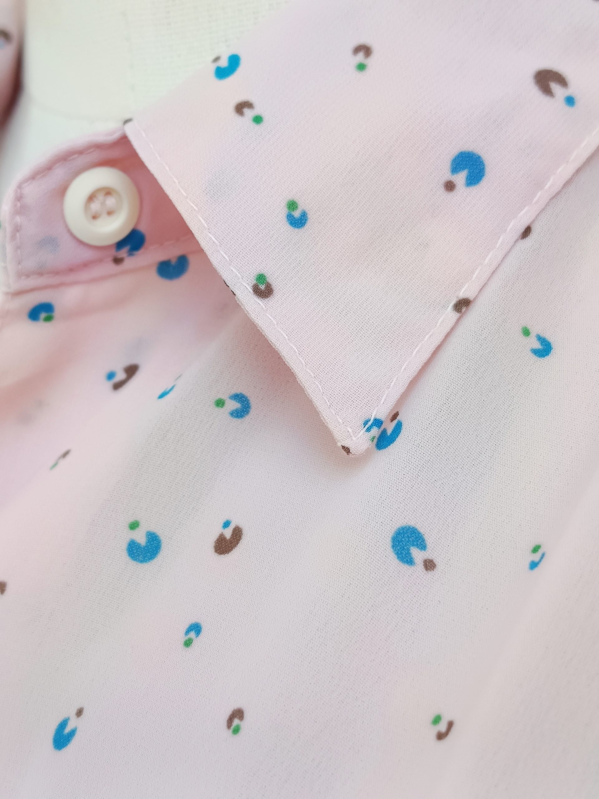 Camisa VINTAGE rosa pastel TALLA 40-42 - Imagen 3