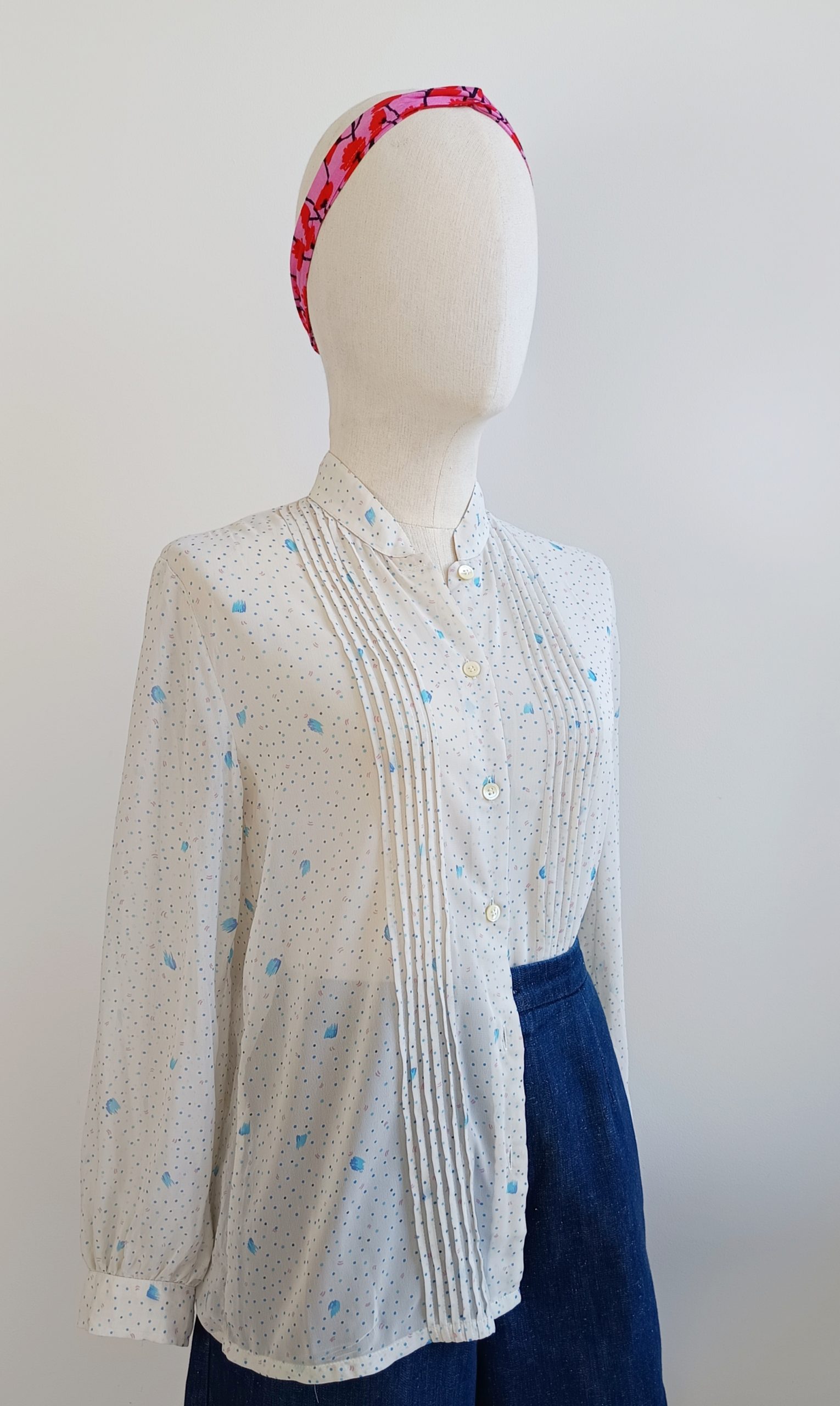 Camisa VINTAGE pinceladas pastel TALLA 34 - Imagen 2