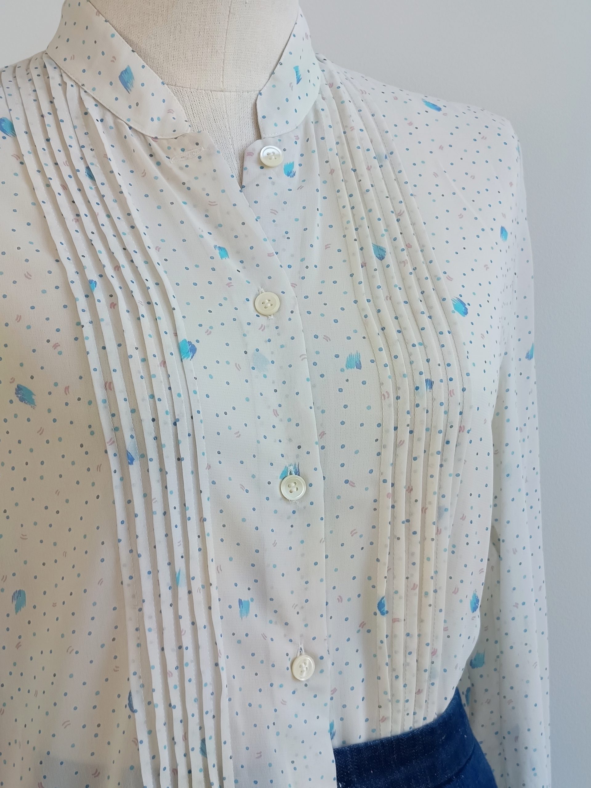 Camisa VINTAGE pinceladas pastel TALLA 34