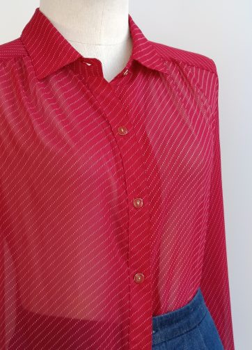 Camisa VINTAGE granate TALLA 40-42