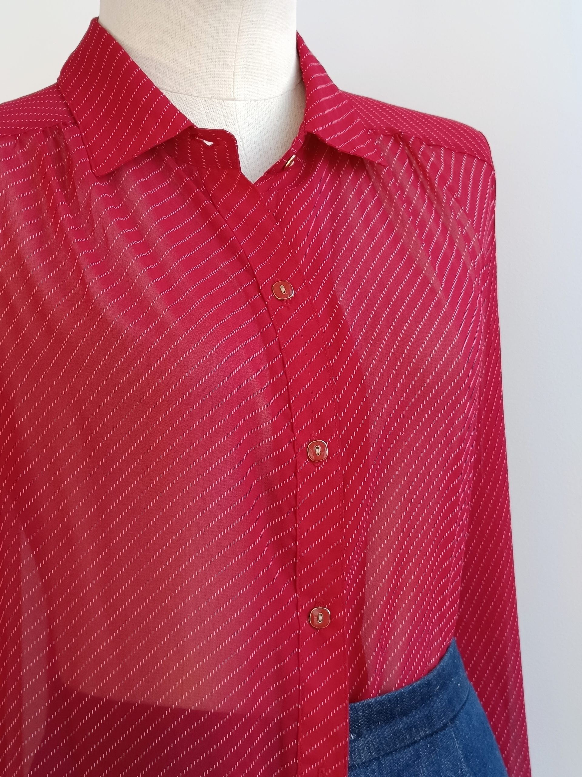 Camisa VINTAGE granate TALLA 40-42