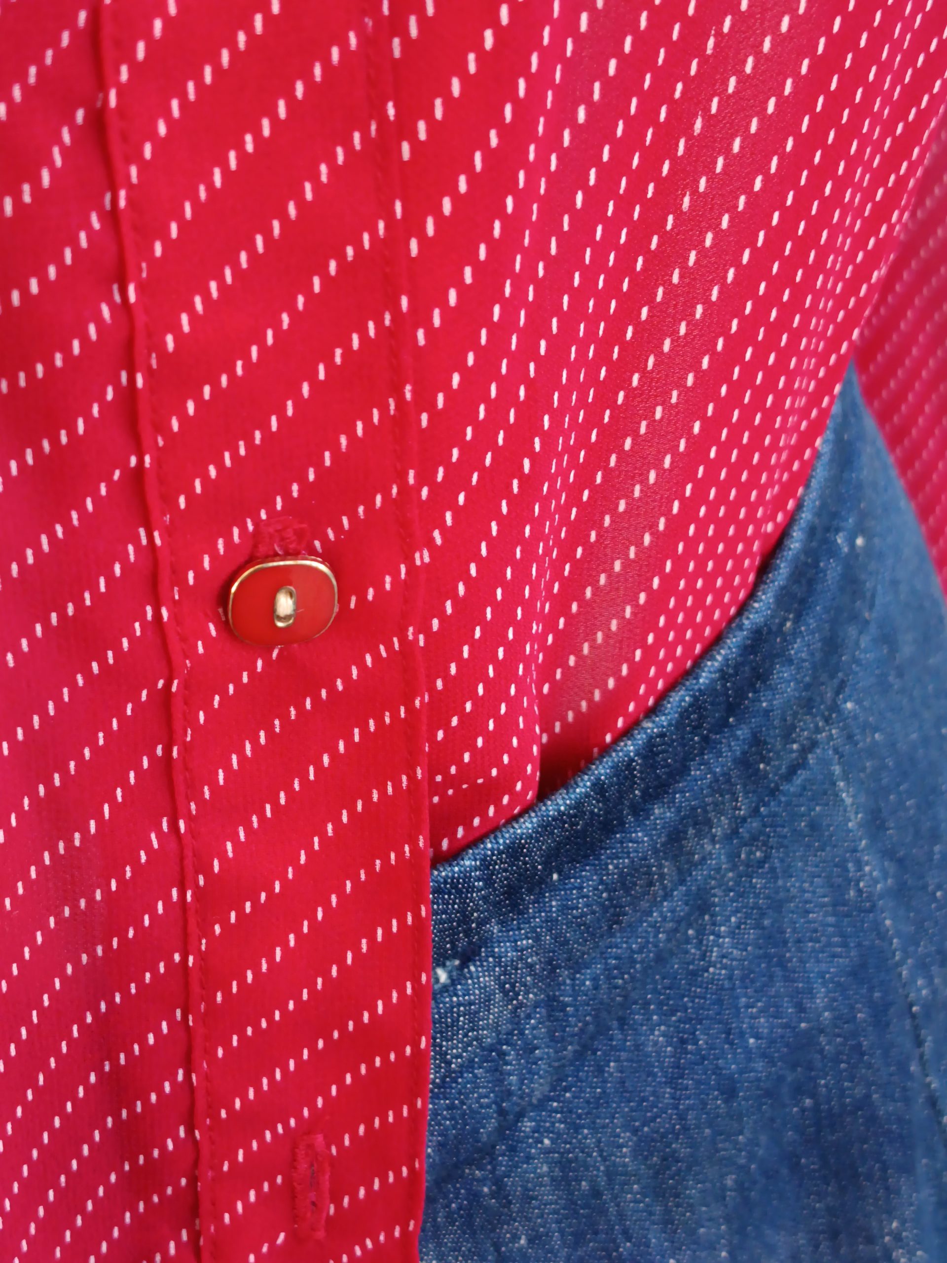 Camisa VINTAGE granate TALLA 40-42 - Imagen 3