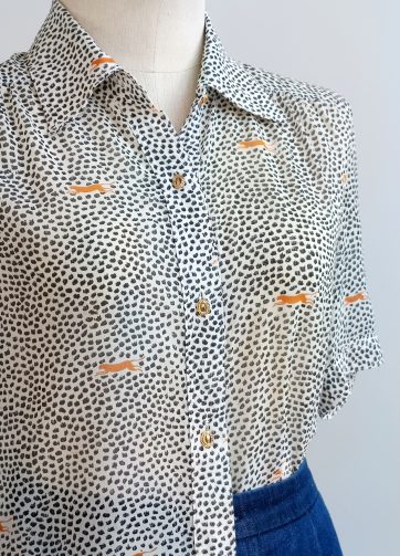 Camisa VINTAGE leopardo TALLA 38-42