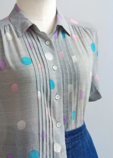 Camisa VINTAGE círculos colores TALLA 36