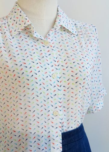 Camisa VINTAGE cometas colores TALLA 36