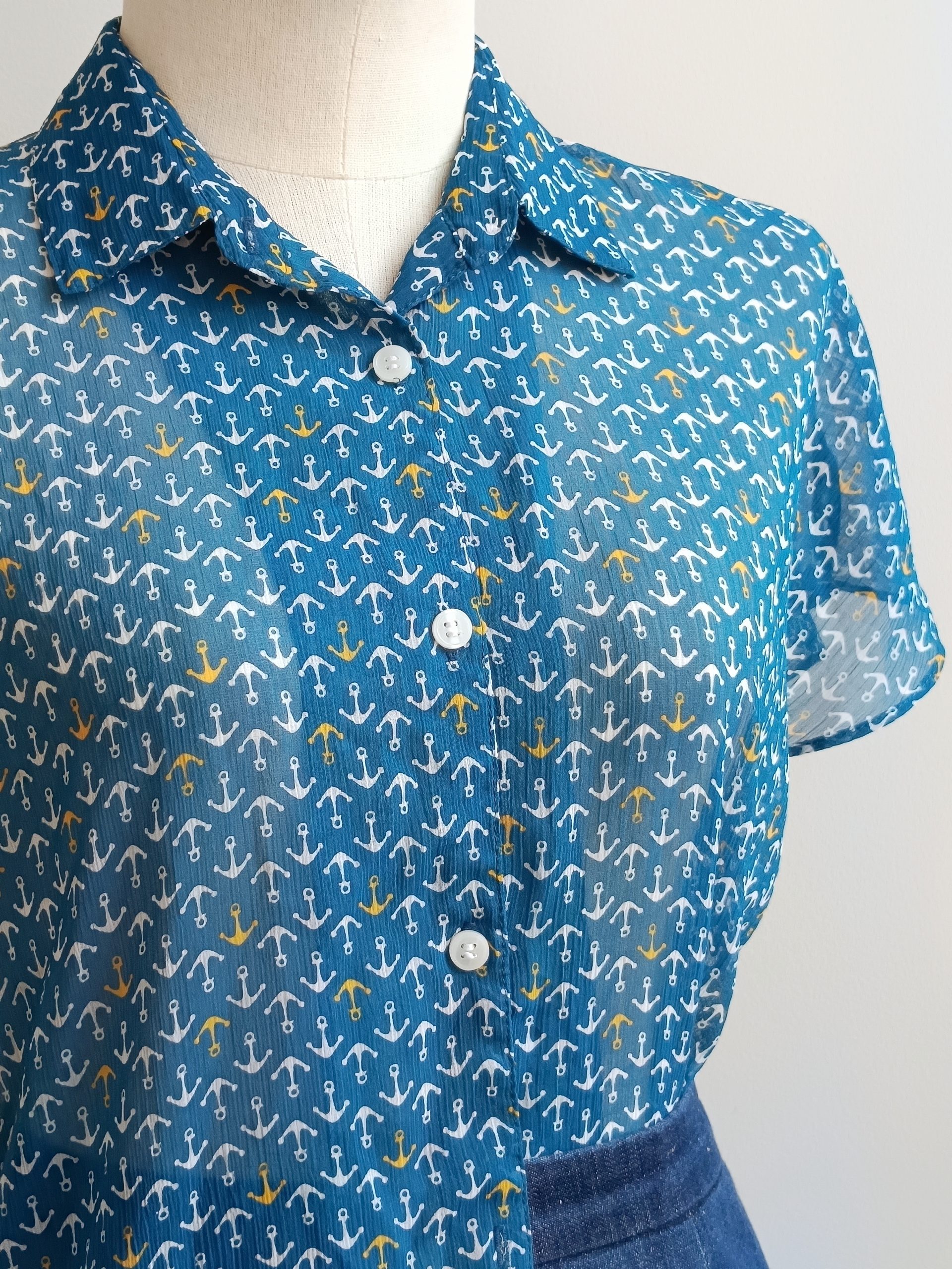 Camisa VINTAGE anclas TALLA 34-36