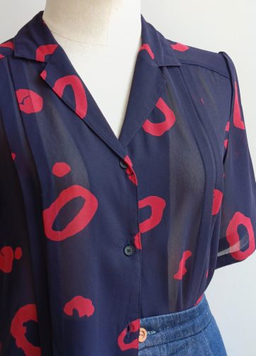 Camisa VINTAGE circulos rojos TALLA 34