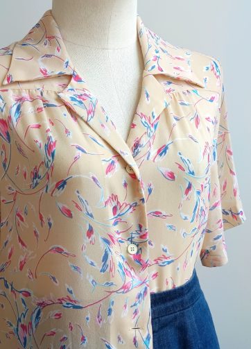 Camisa VINTAGE espigas de colores TALLA 38