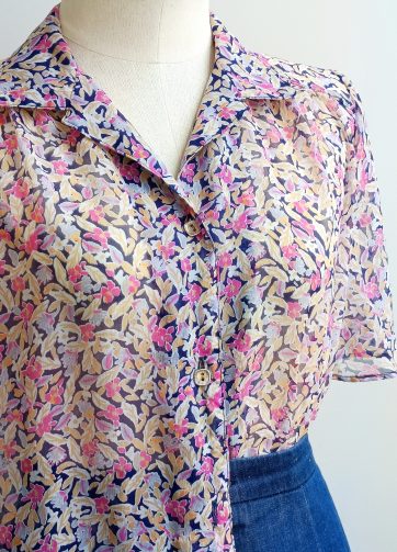 Camisa VINTAGE jardin botánico TALLA 38-42