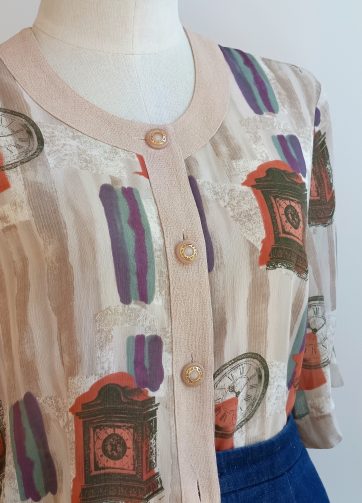 Camisa VINTAGE relojes TALLA 40-42