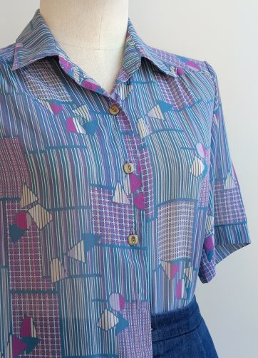 Camisa VINTAGE geométrica retro TALLA 36