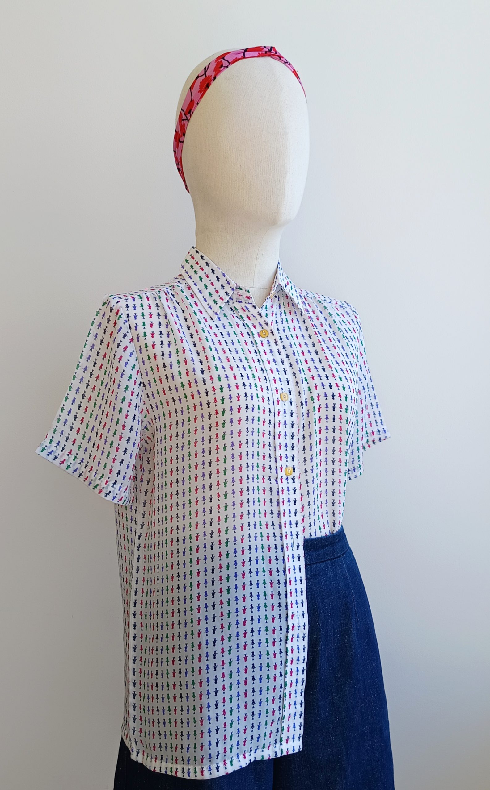 Camisa VINTAGE pajaritos TALLA 36-38 - Imagen 2