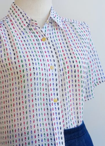 Camisa VINTAGE pajaritos TALLA 36-38