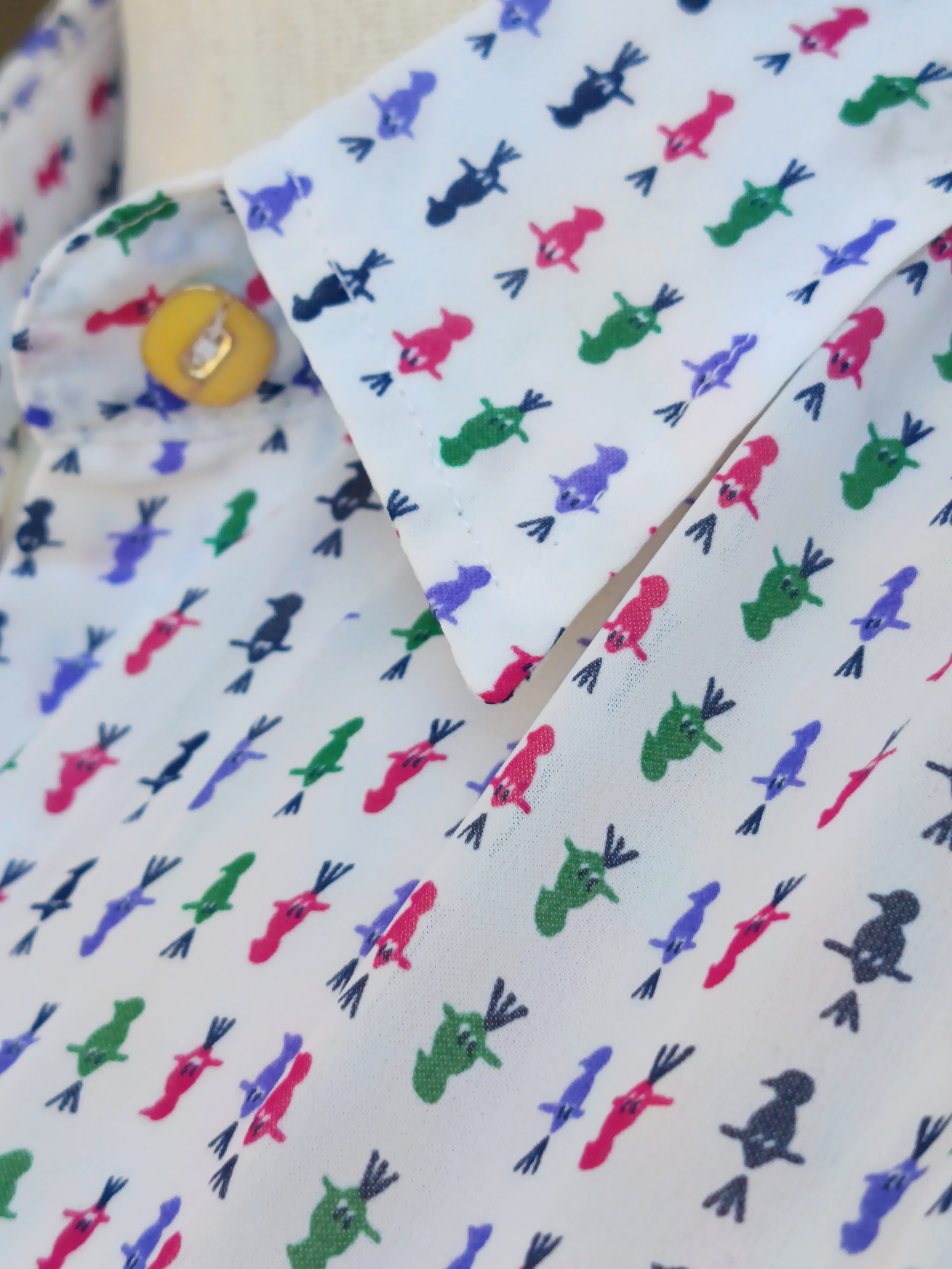 Camisa VINTAGE pajaritos TALLA 36-38 - Imagen 3