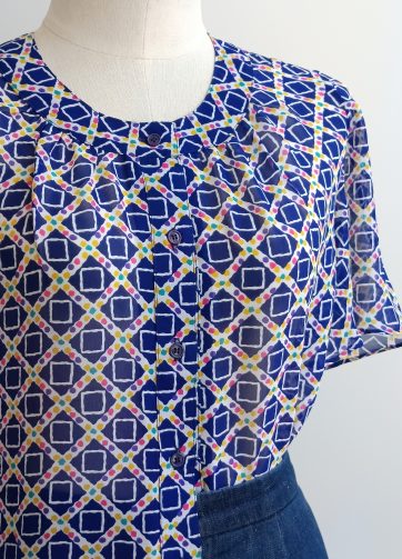 Camisa VINTAGE azul colores TALLA 34