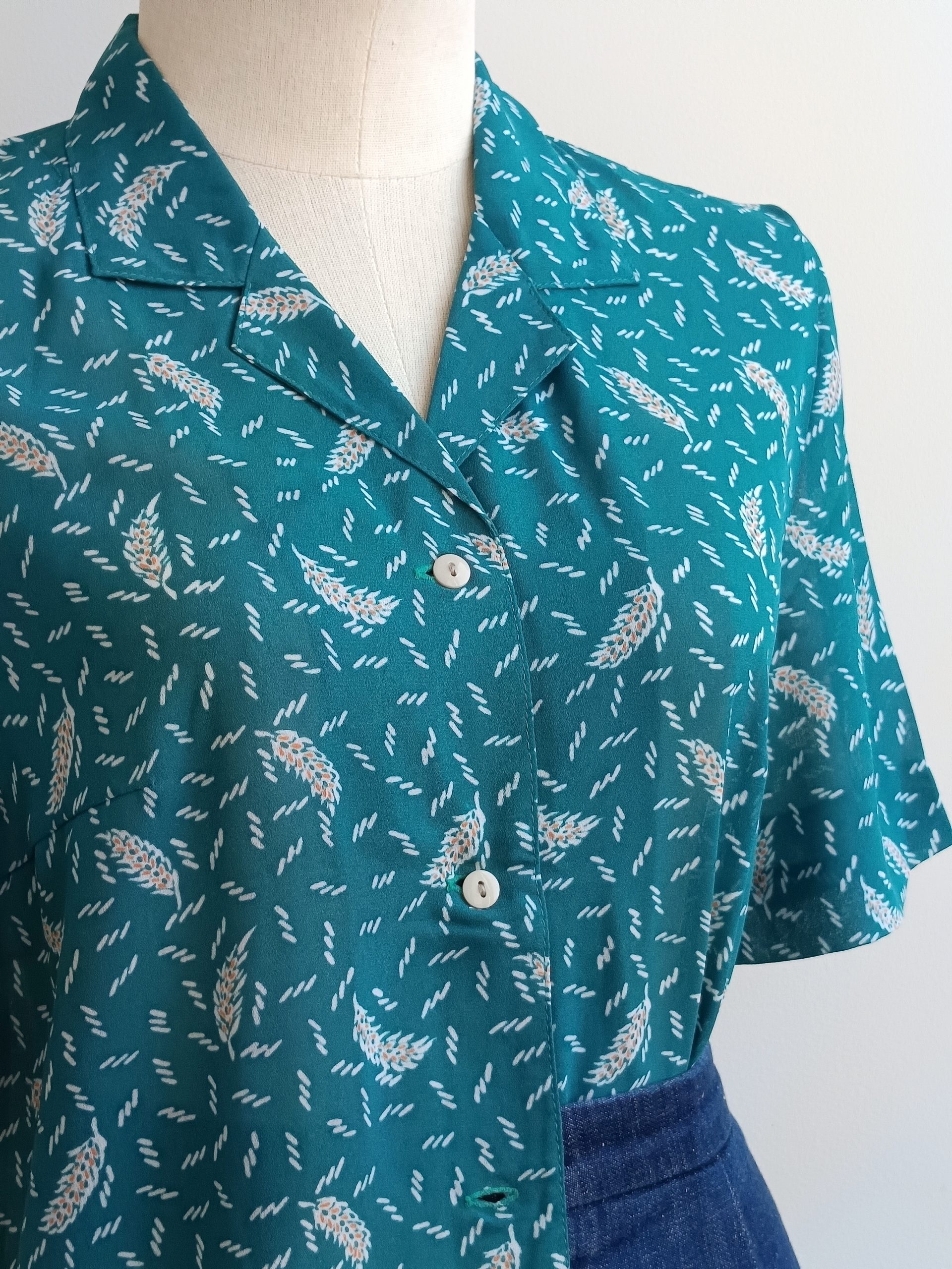 Camisa VINTAGE turquesa trigo TALLA 34