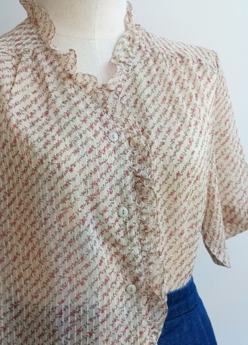 Camisa VINTAGE jardin romántico TALLA 40-42