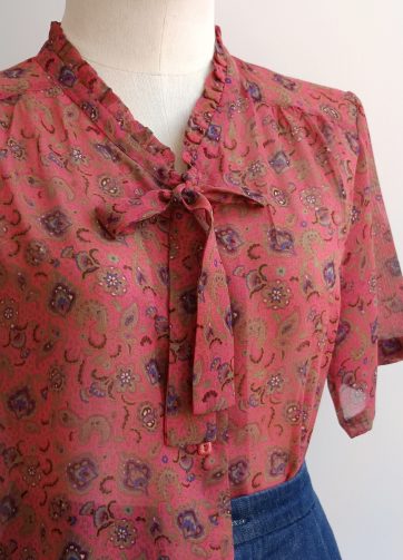 Camisa VINTAGE rosa barroca TALLA 38-40