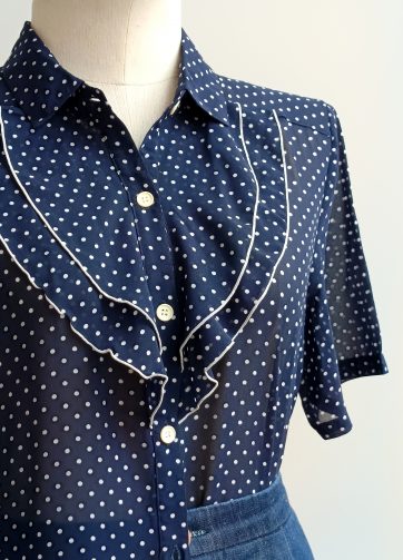 Camisa VINTAGE lunares y volantes TALLA 36-40