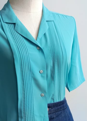 Camisa VINTAGE cian lisa TALLA 34